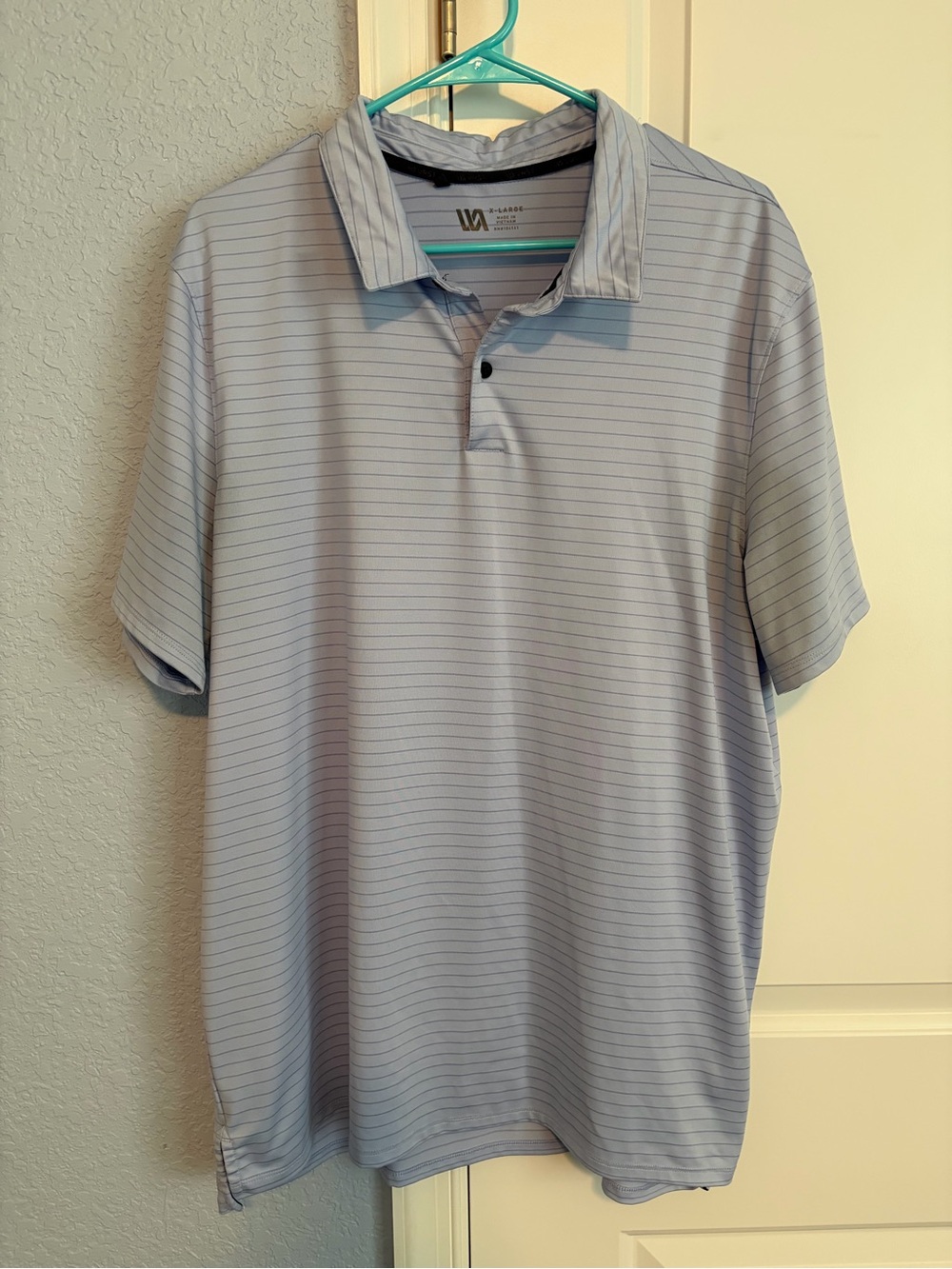 NWOT VRST Men’s Lavender Horizontal Stripe Polo